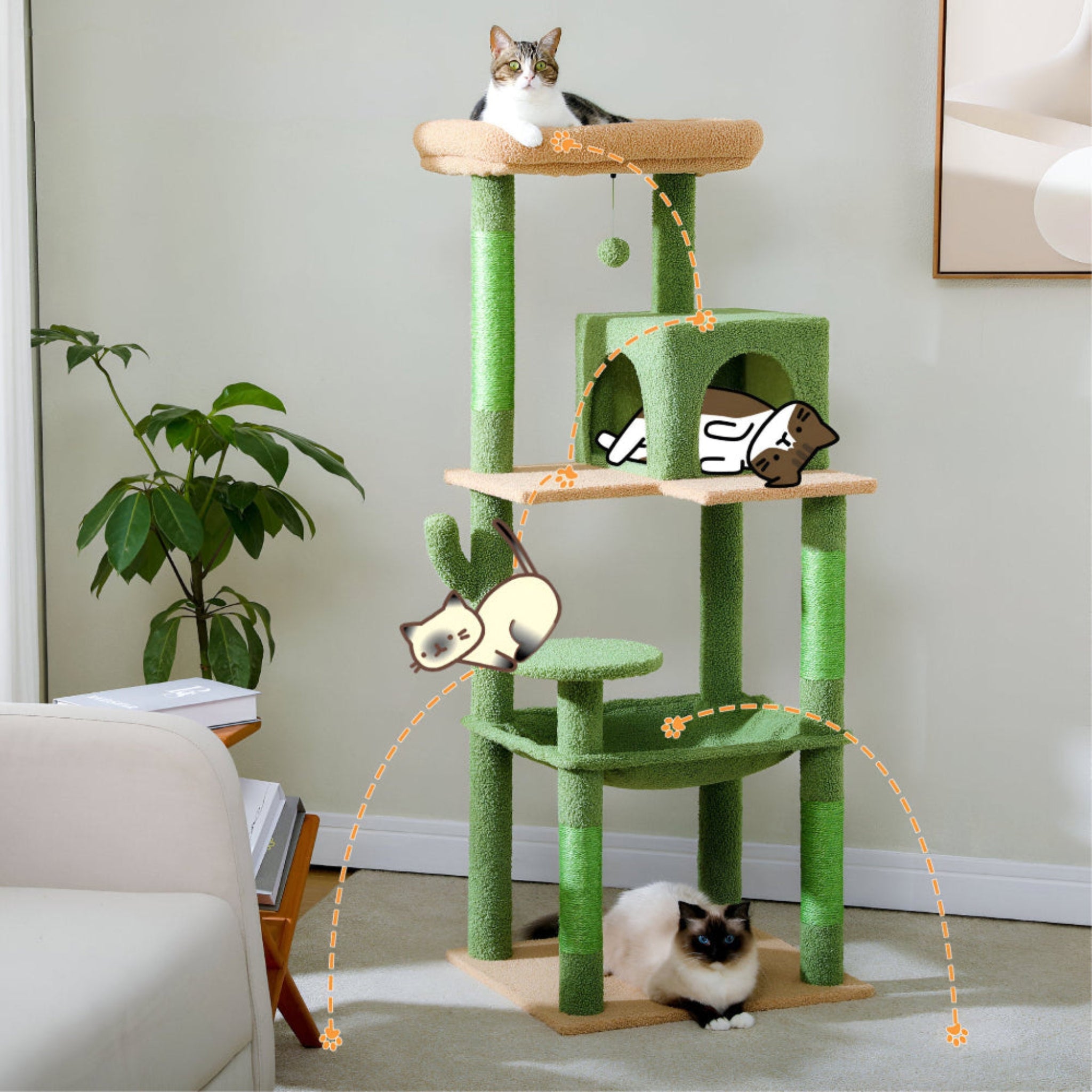 Arbre à Chat Design Cactus