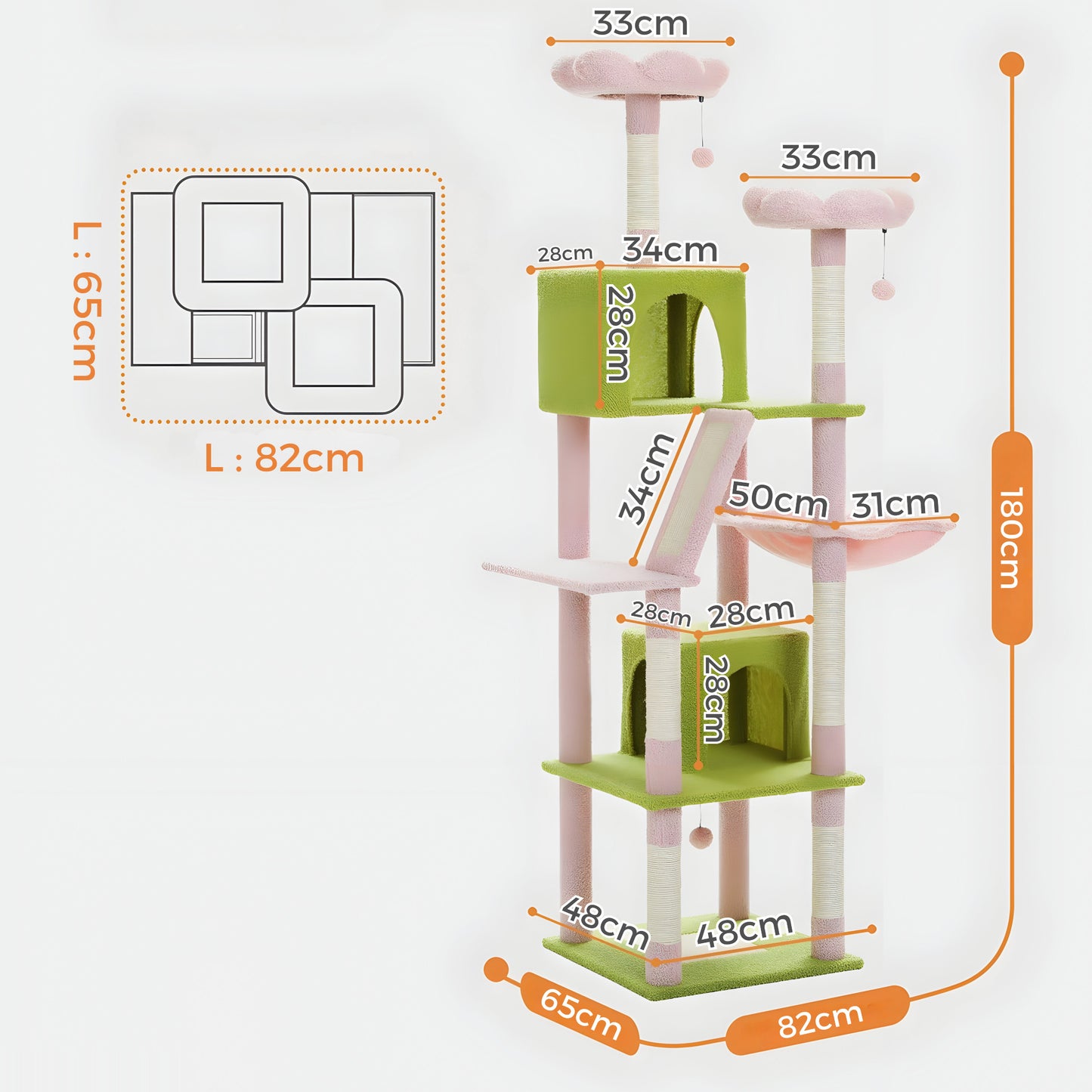 Arbre à Chat Design Fleur