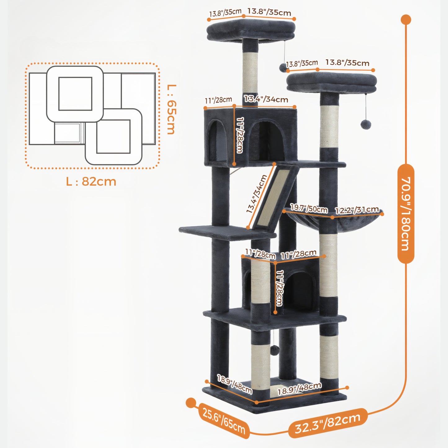 Arbre à Chat XXL Plusieurs Chats