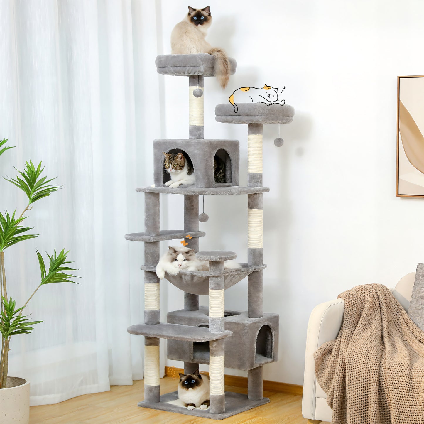 Arbre à Chat XXL Gris