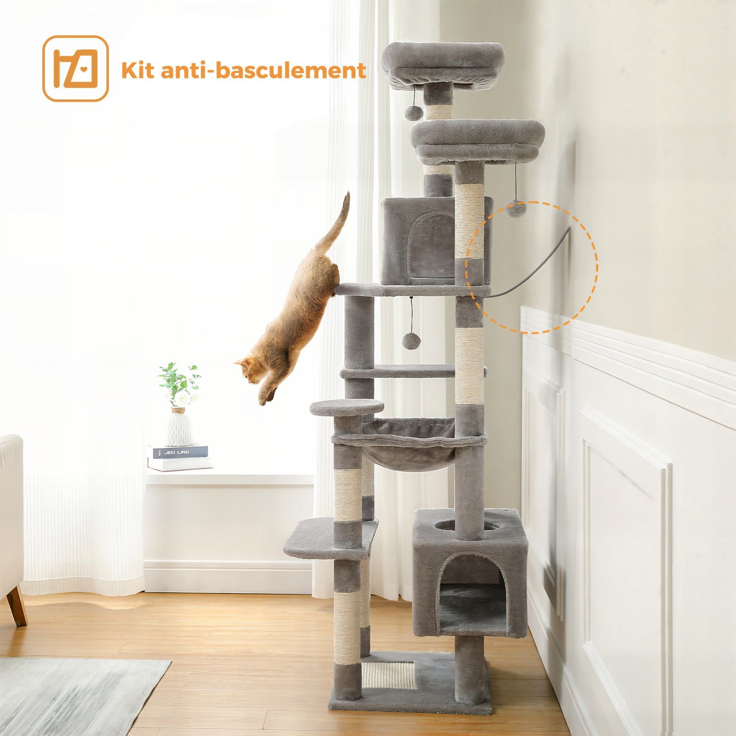 Arbre à Chat XXL Gris