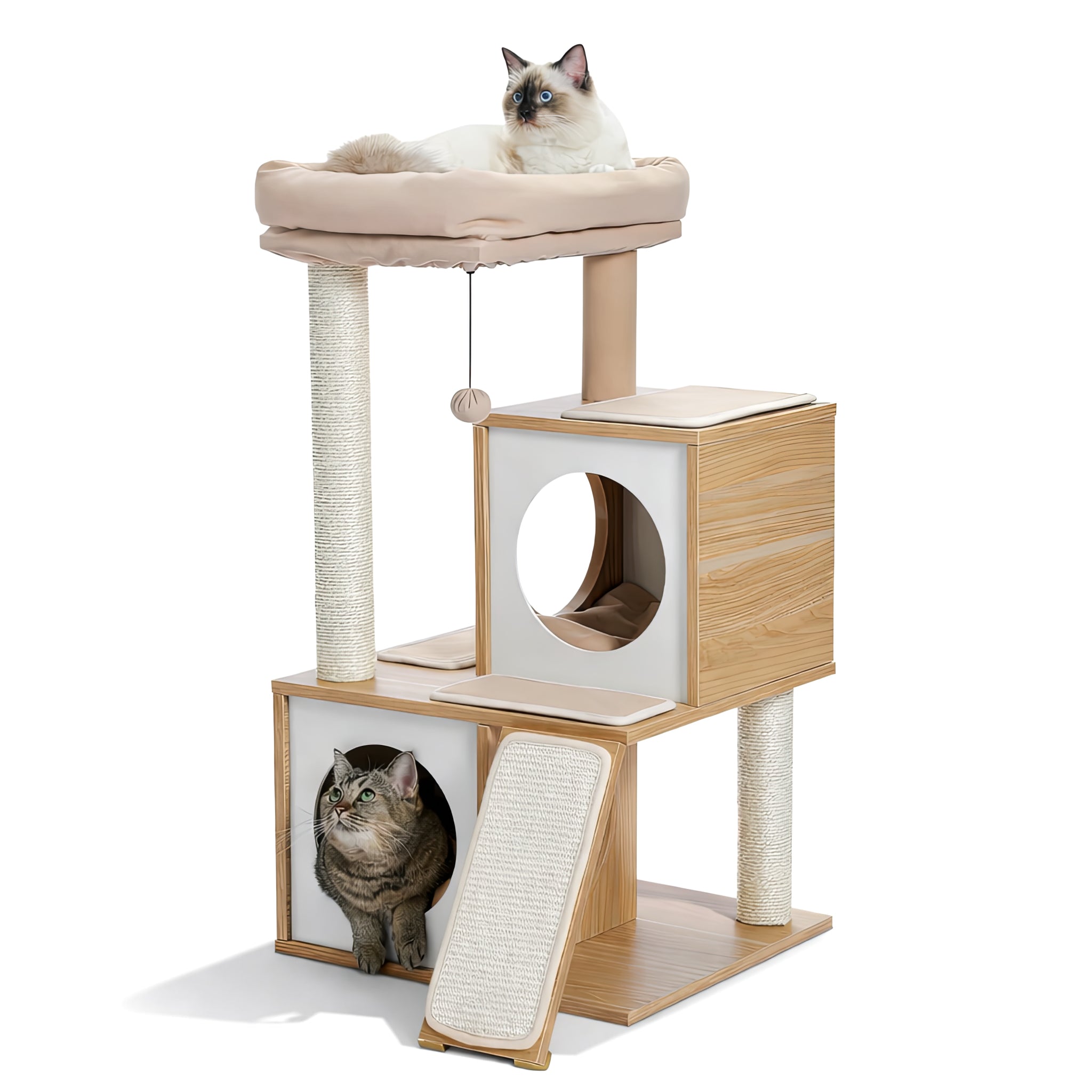 Petit Arbre à Chat en Bois