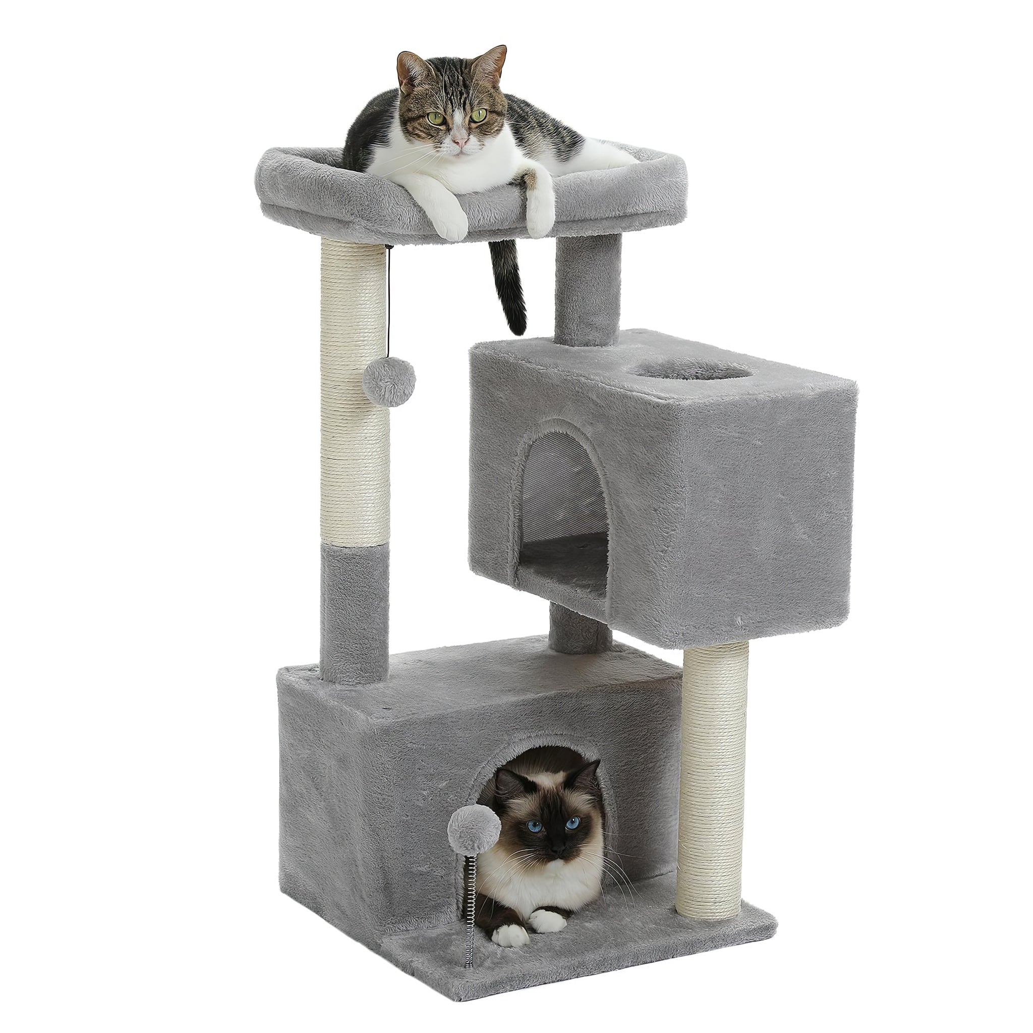 Petit Arbre à Chat 3 Paliers gris