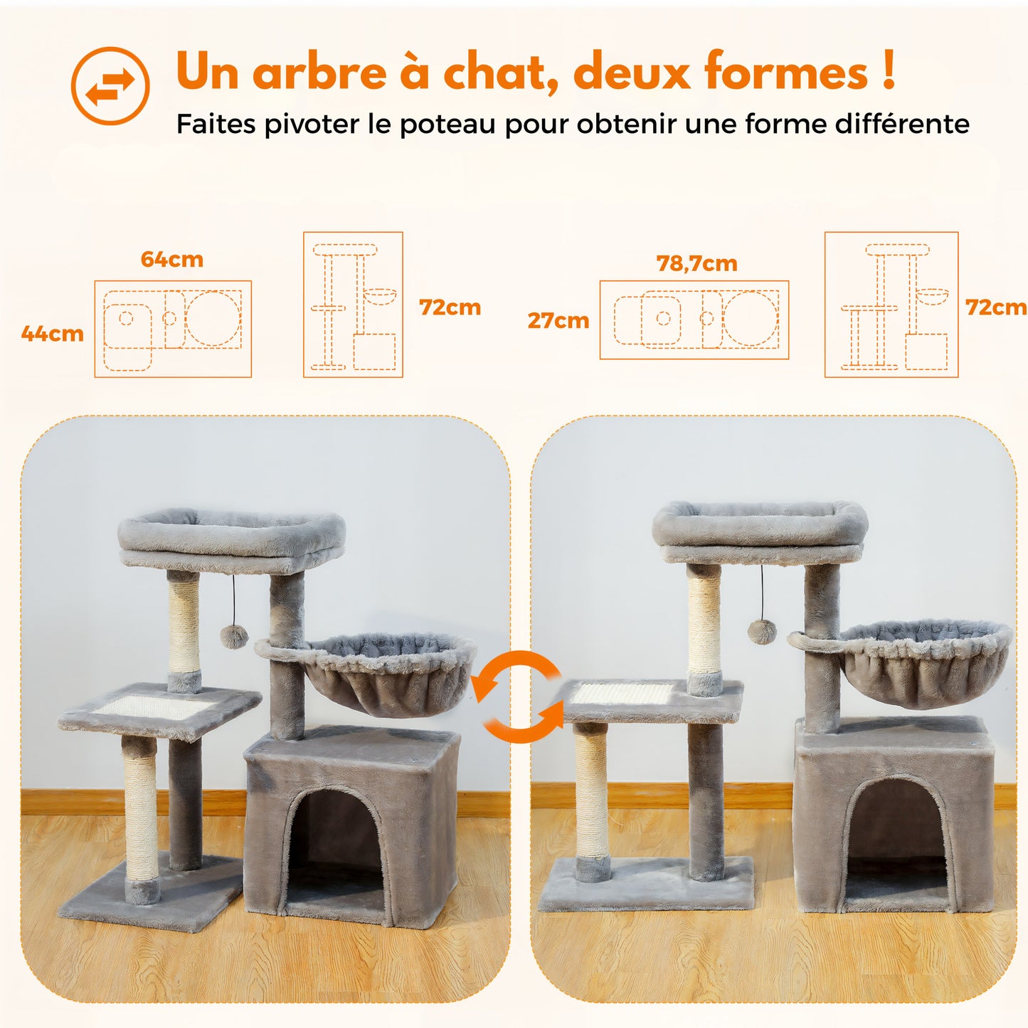 Petit Arbre à Chat Gris