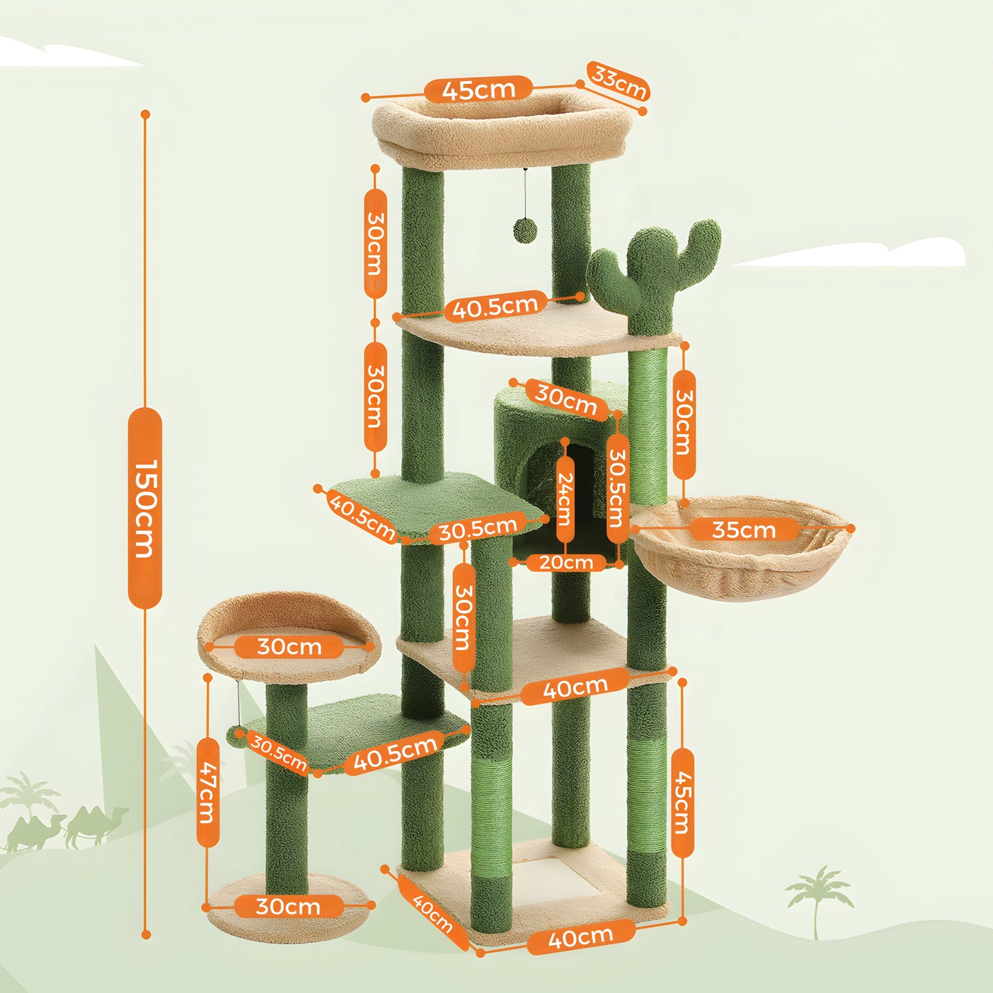 Arbre à Chat Design Cactus