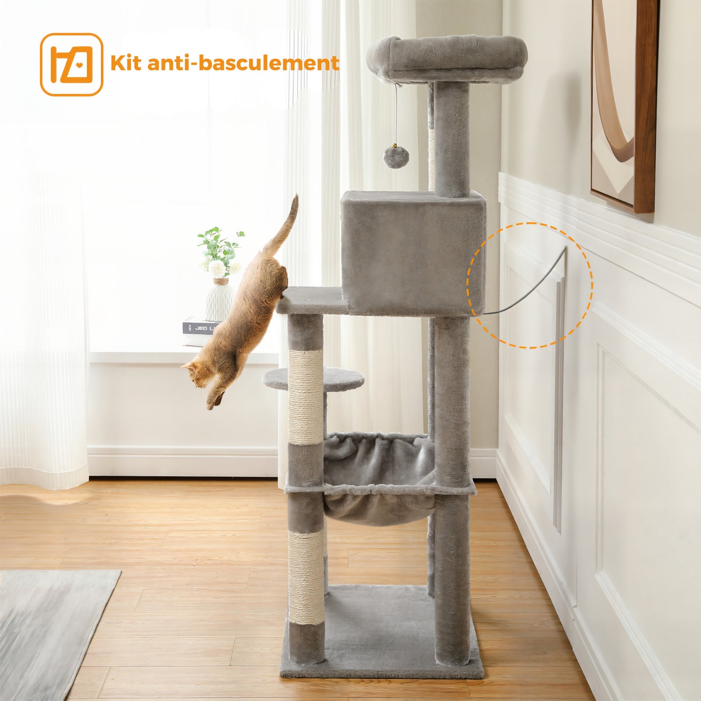 Arbre à Chat Gris Grand Format