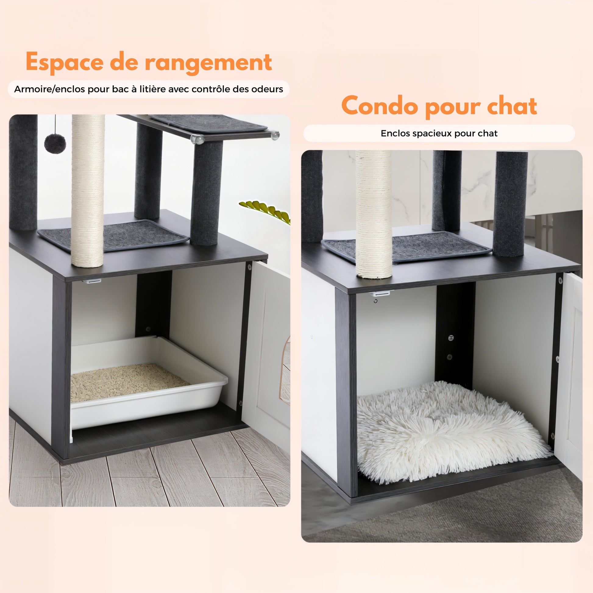 Arbre à Chat Caisse en Bois