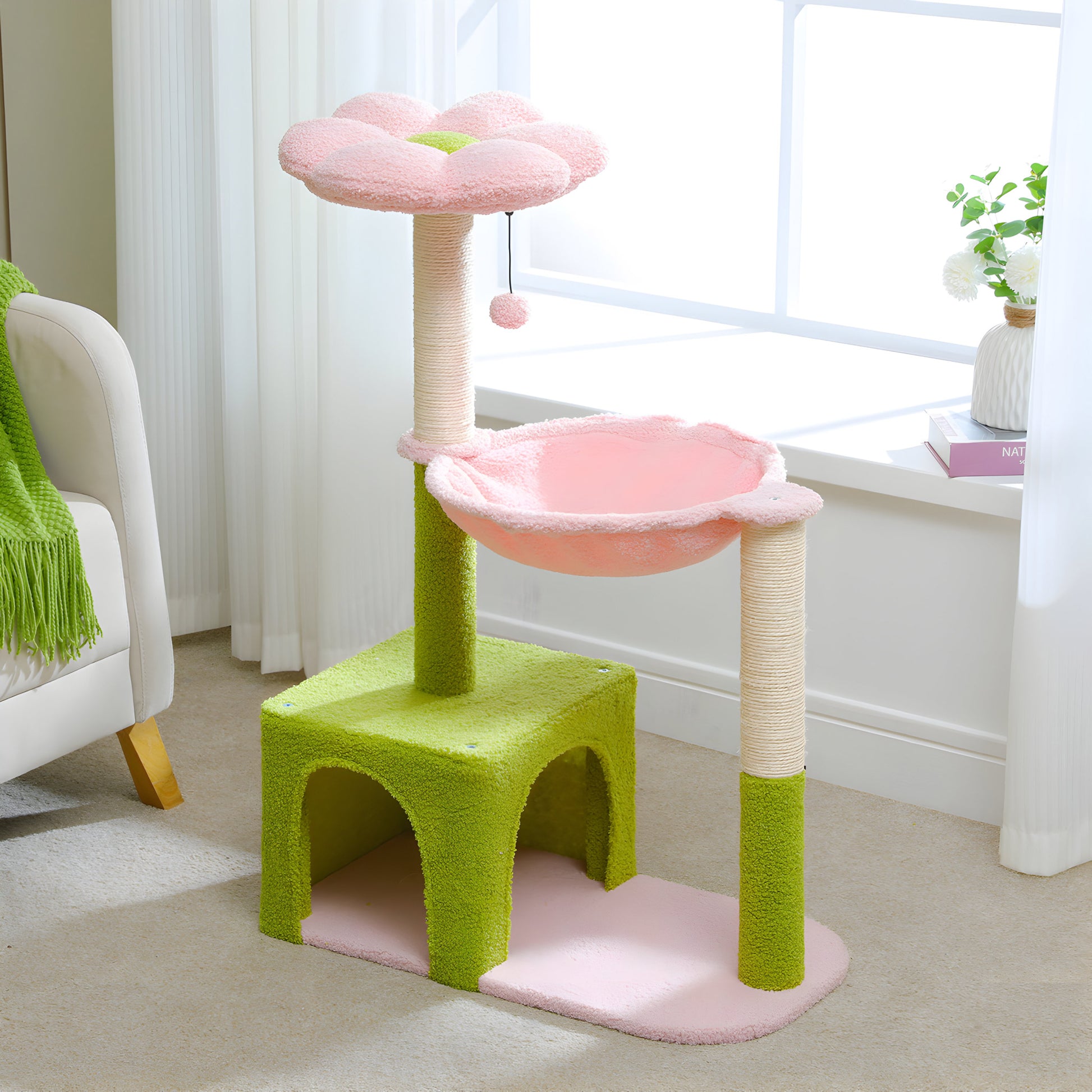 Arbre à Chat Fleur Rose