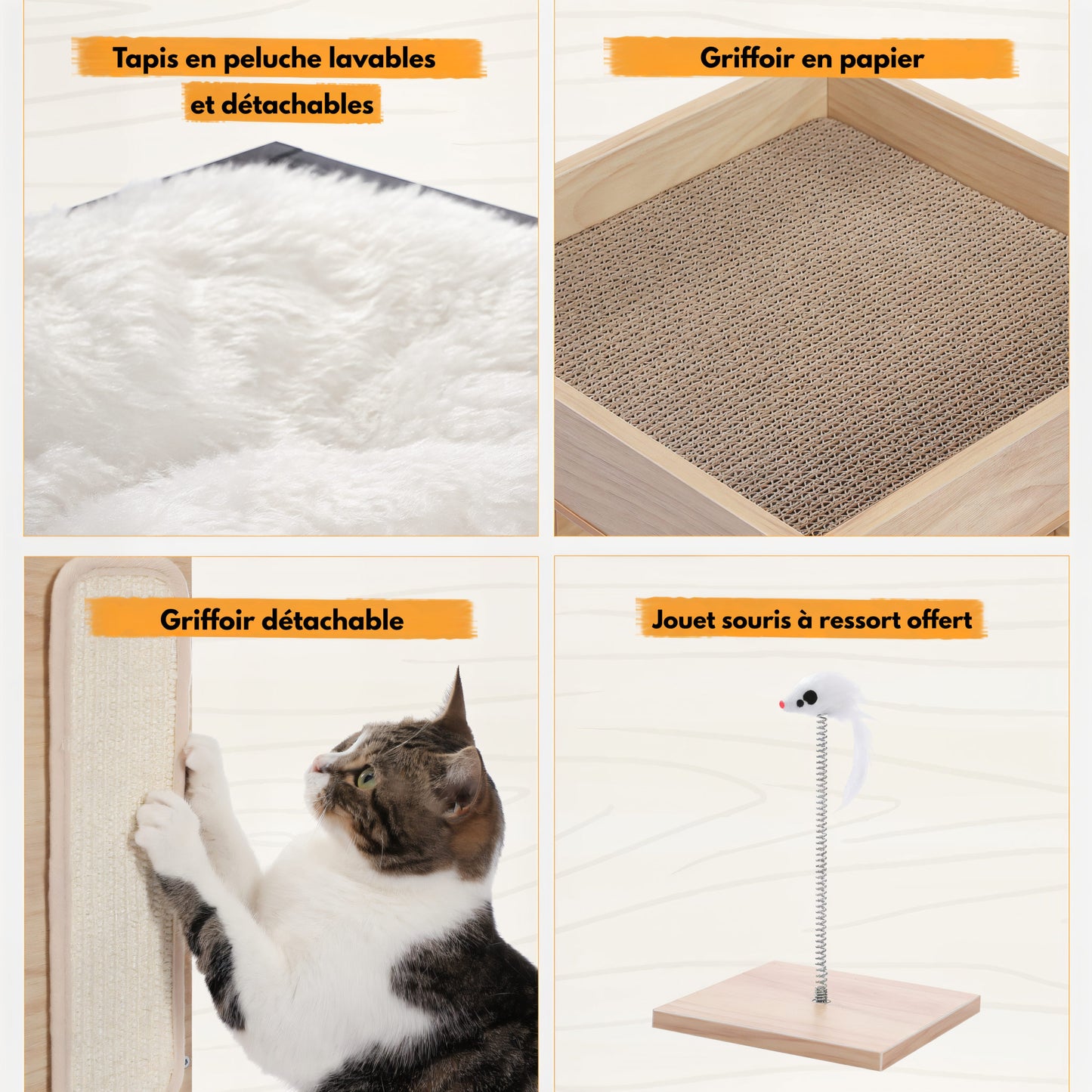 Arbre à Chat Meuble Bois