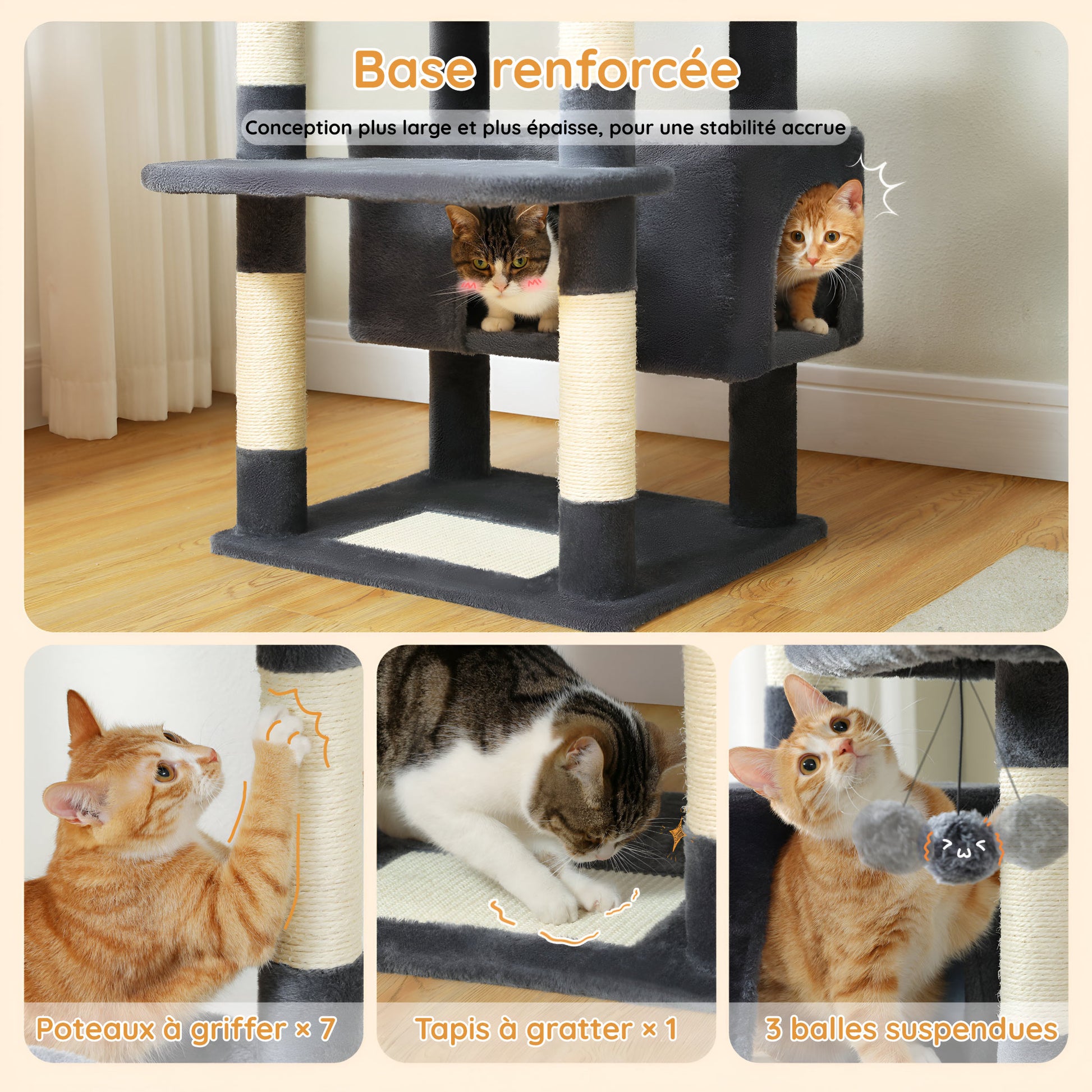 Arbre à Chat XXL Anthracite