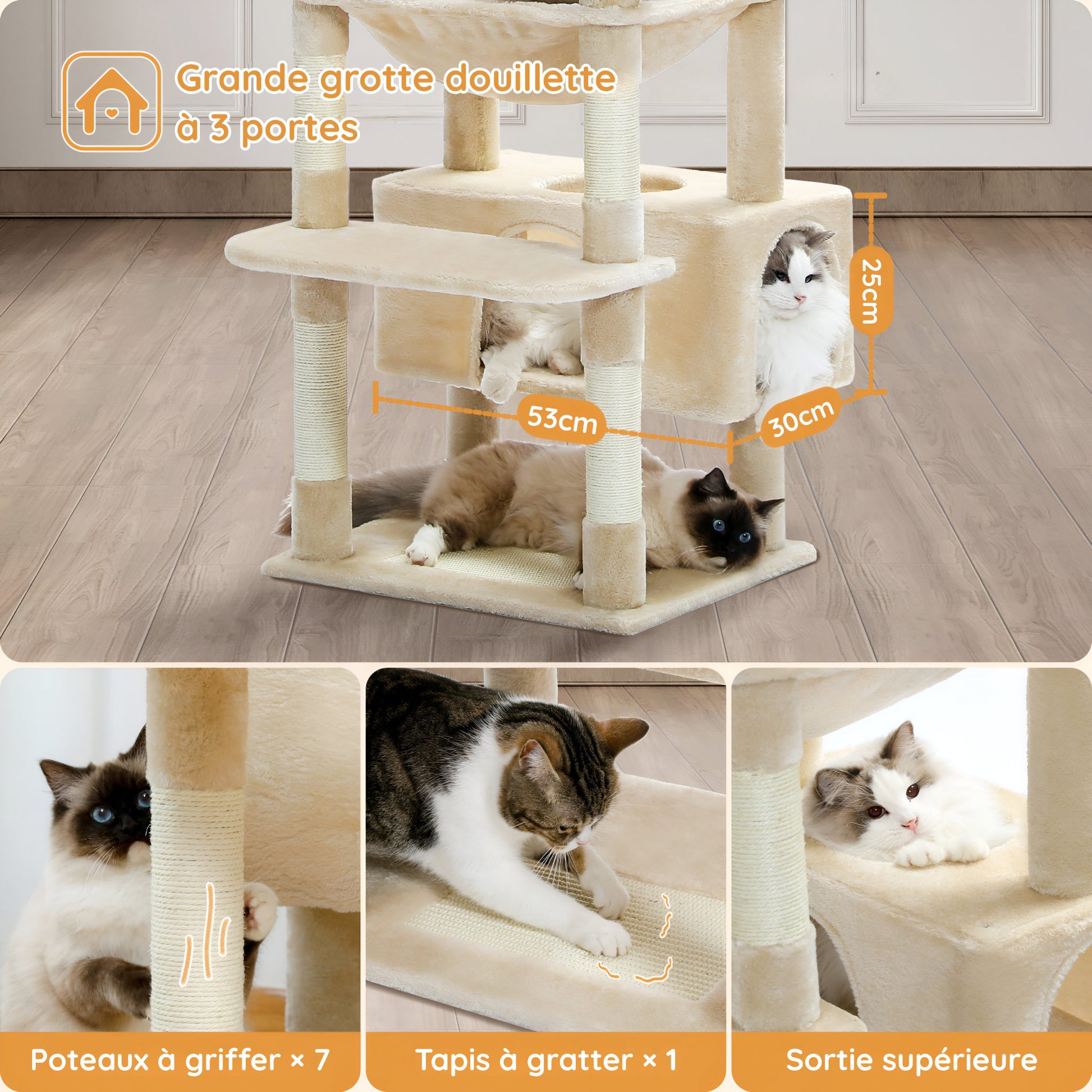 Arbre à Chat XXL Beige