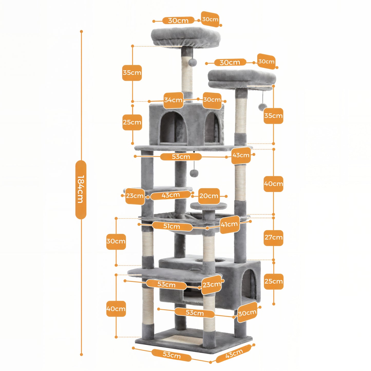 Arbre à Chat XXL Gris