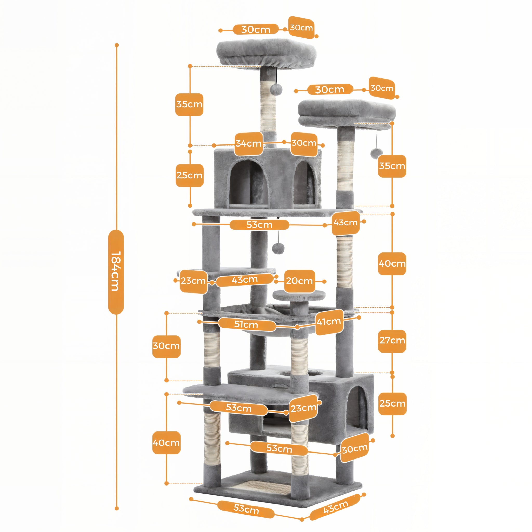 Arbre à Chat XXL Gris