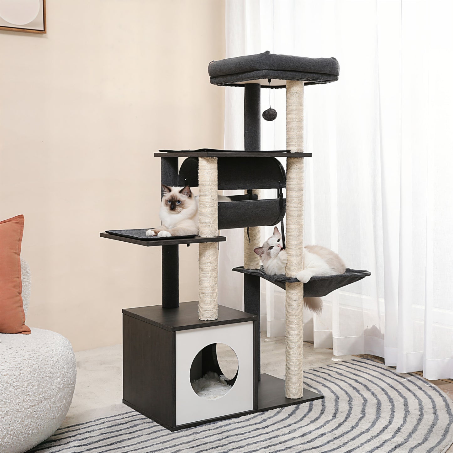 Arbre à Chat en Bois Design