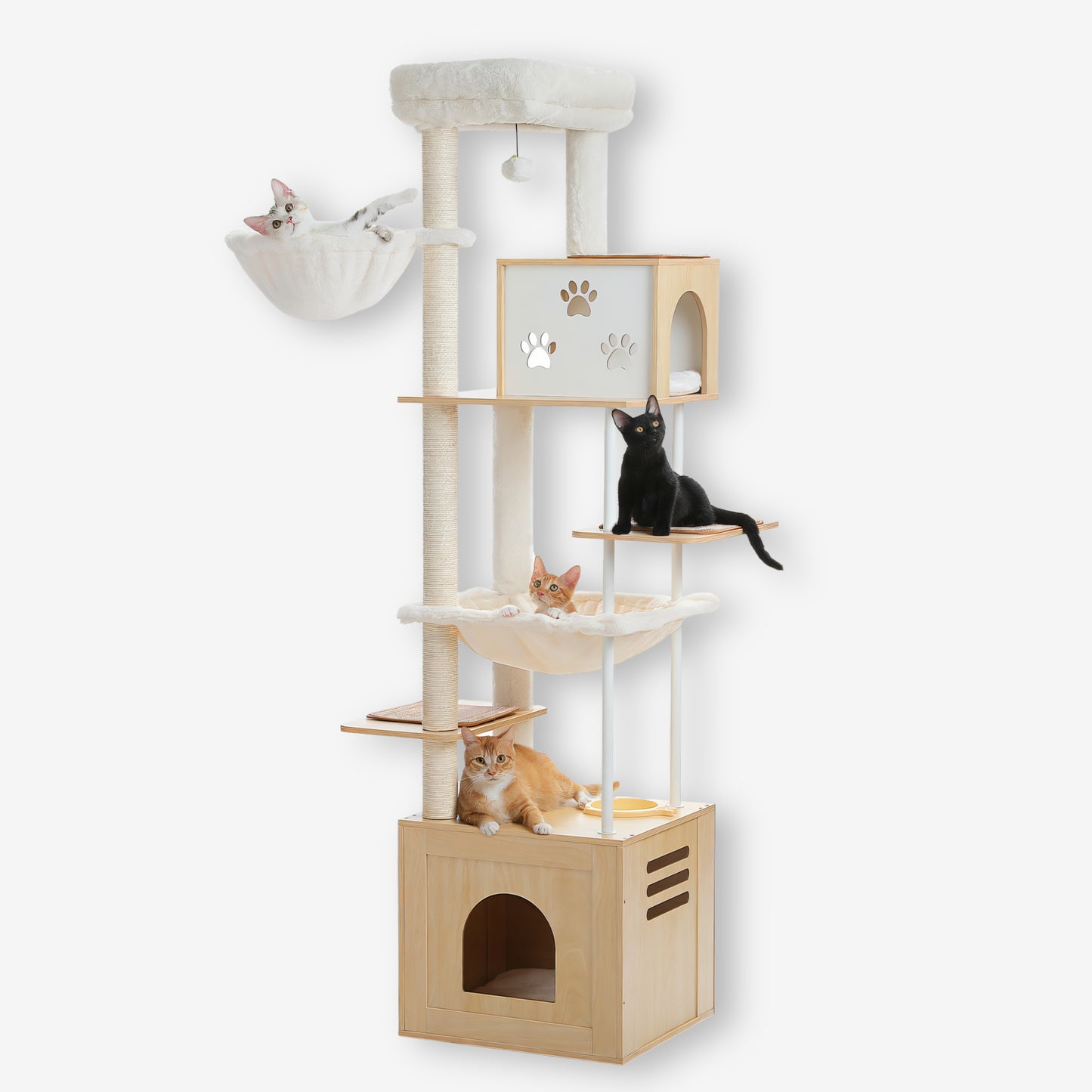 Arbre à Chat en Bois avec Hamac