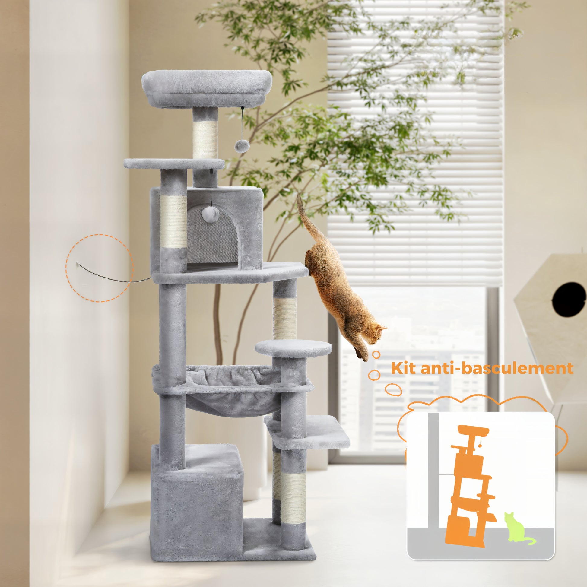 Arbre à Chat avec Grand Hamac