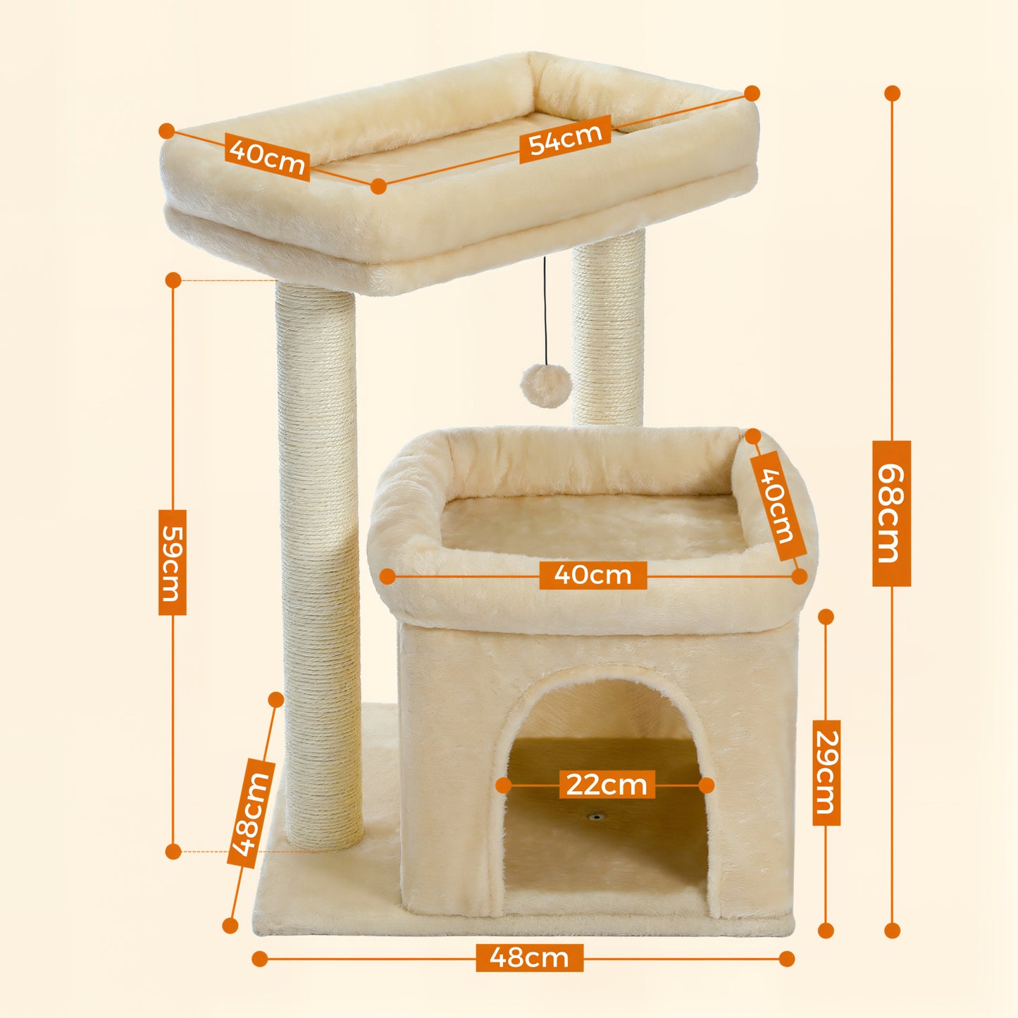 Arbre à Chat Beige Petit