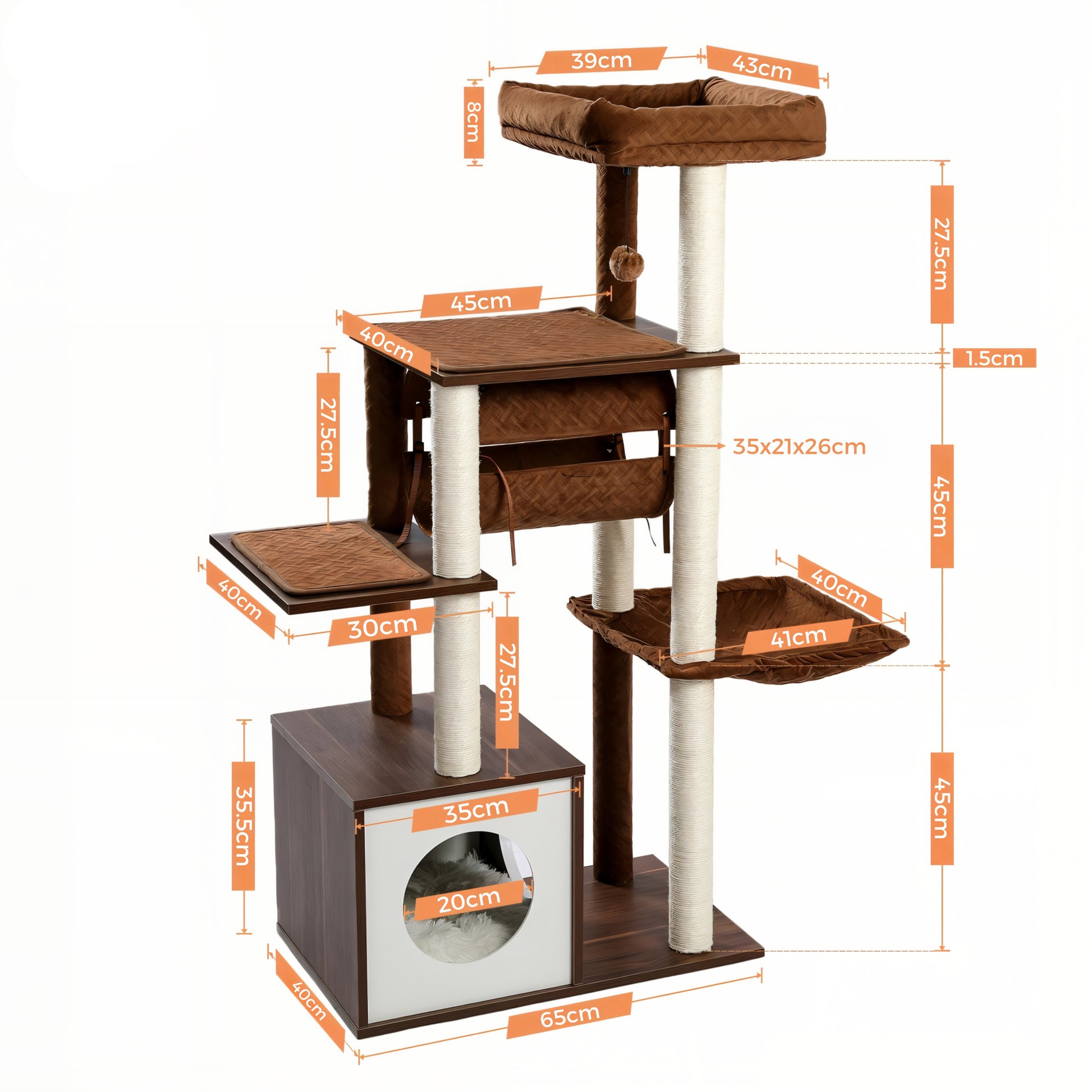 Arbre à Chat Design en Bois