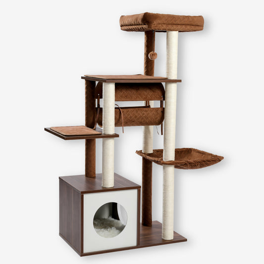 Arbre à Chat Design en Bois
