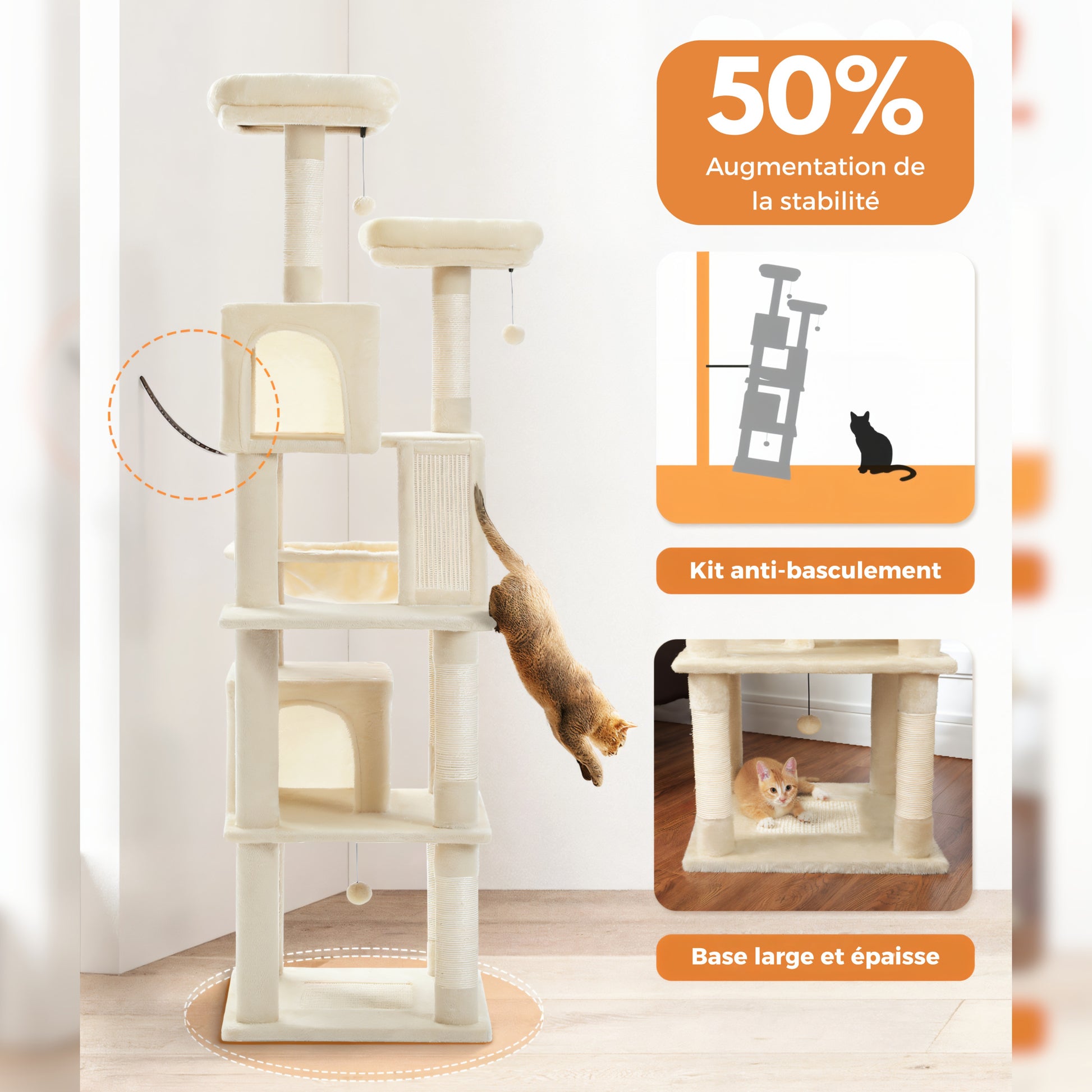 Arbre à Chat XXL Beige