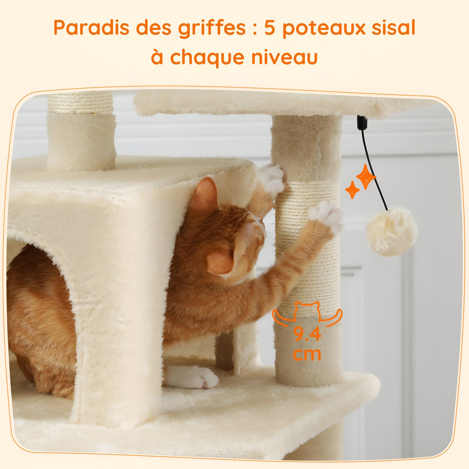 Grand Arbre à Chat Beige
