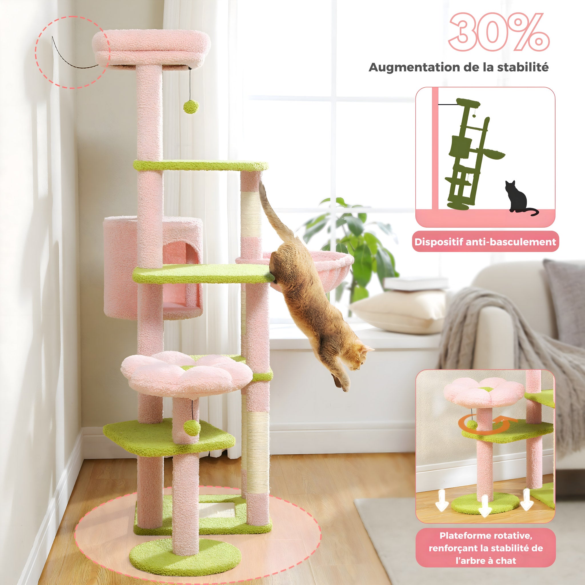 Grand Arbre à Chat Fleur