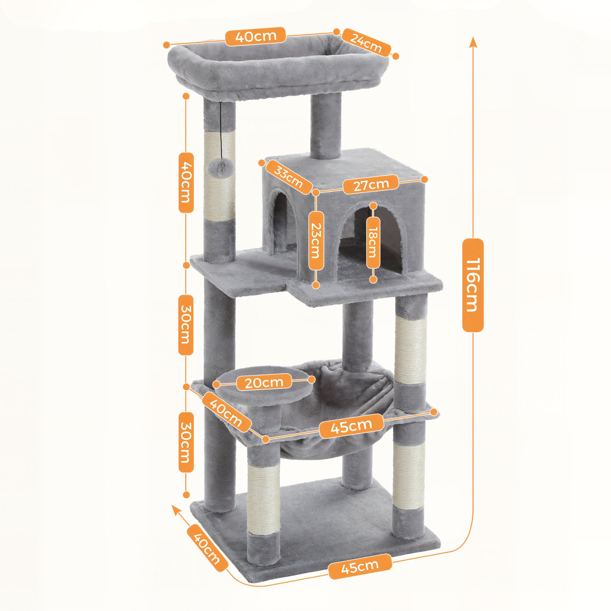 Grand Arbre à Chat Gris Clair