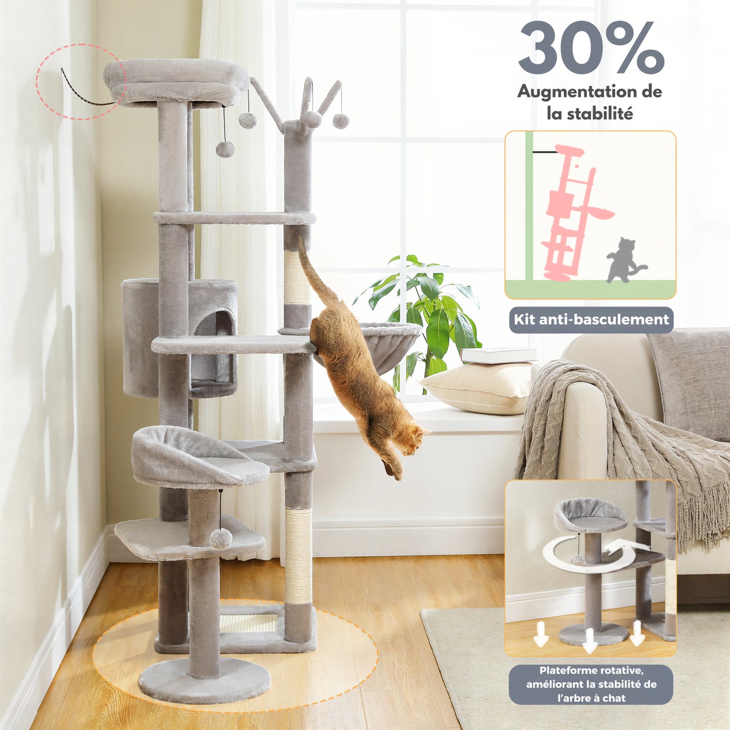 Grand Arbre à Chat Large