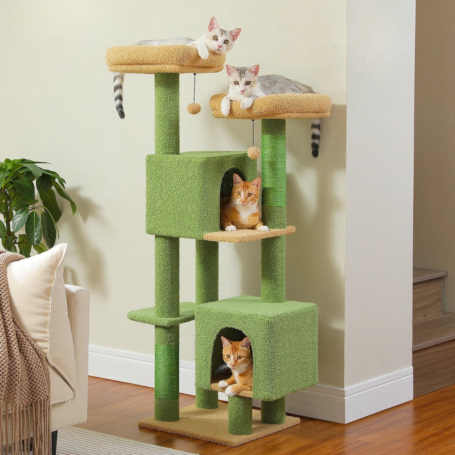 Grand Arbre à Chat Solide et Stable