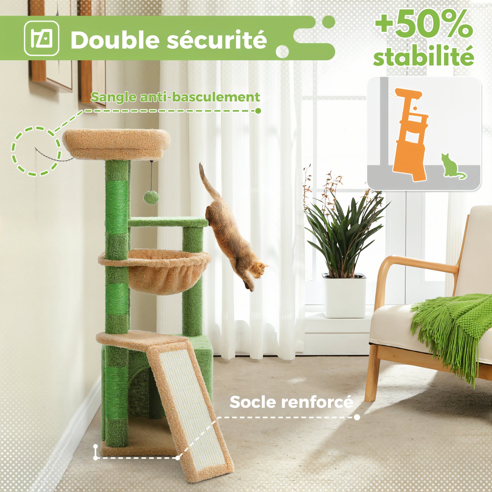 Grand Arbre à Chat avec Grand Hamac