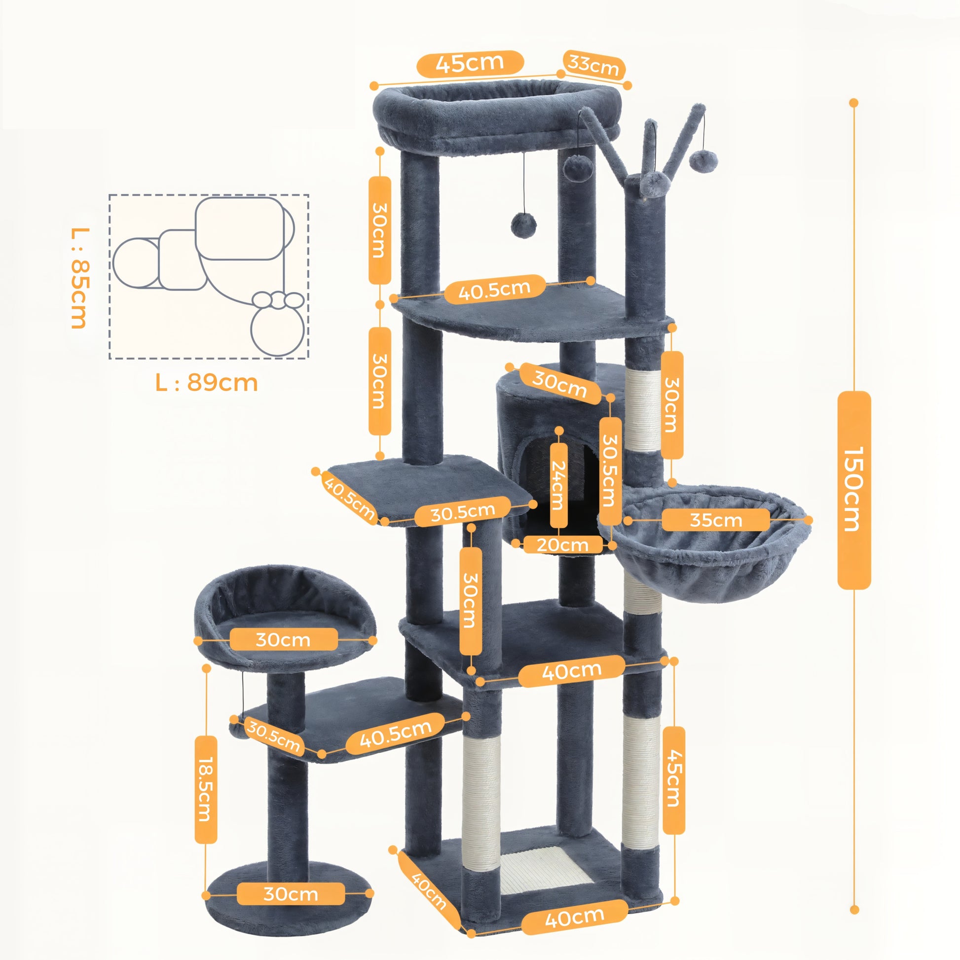 Grand Arbre à Chat pour Plusieurs Chats