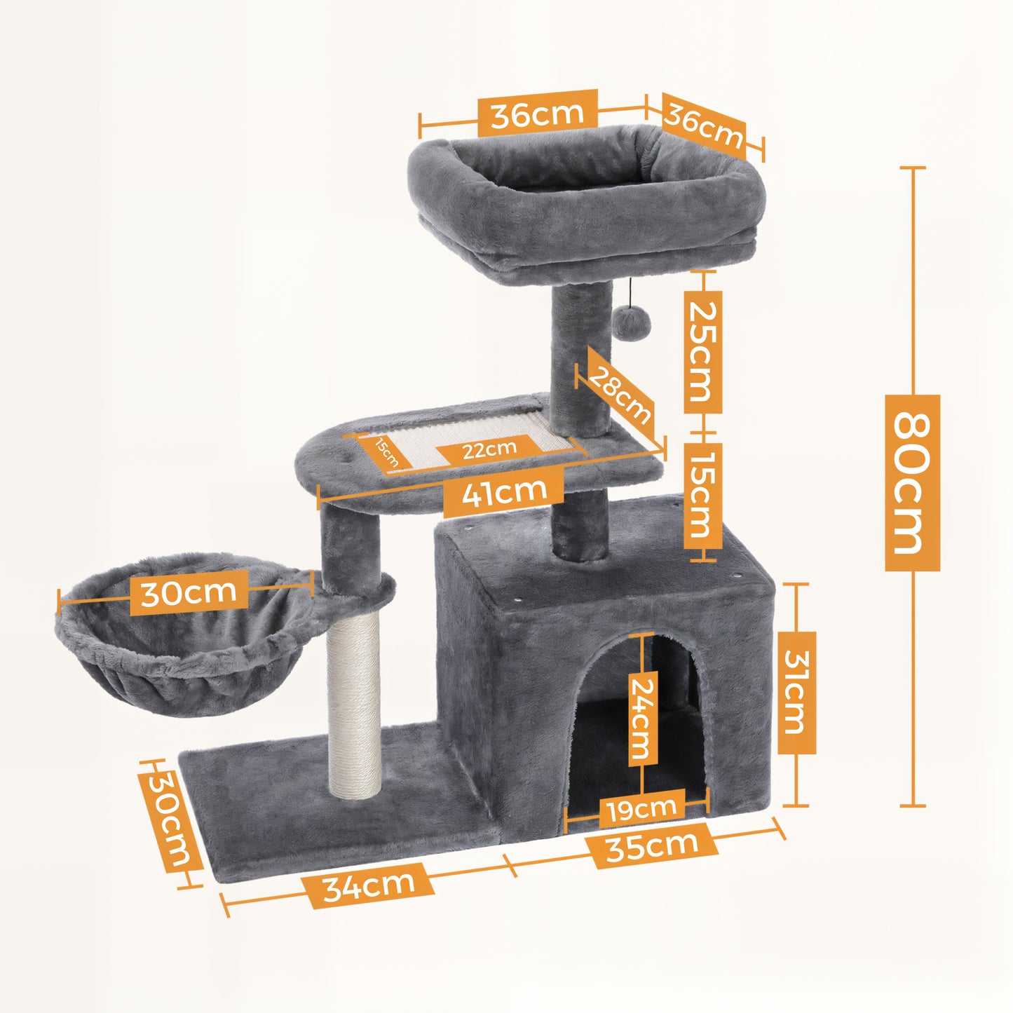 Petit Arbre à Chat Gris