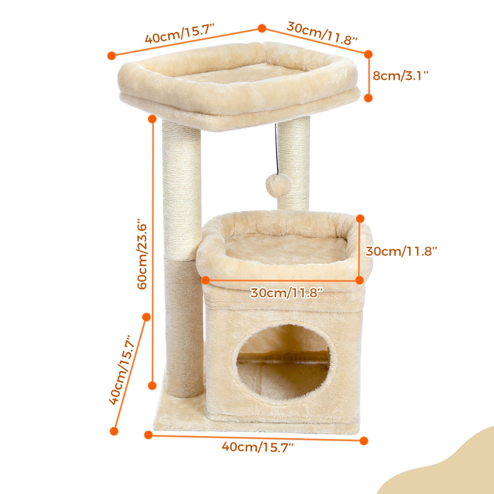 Petit Arbre à Chat avec Cabane