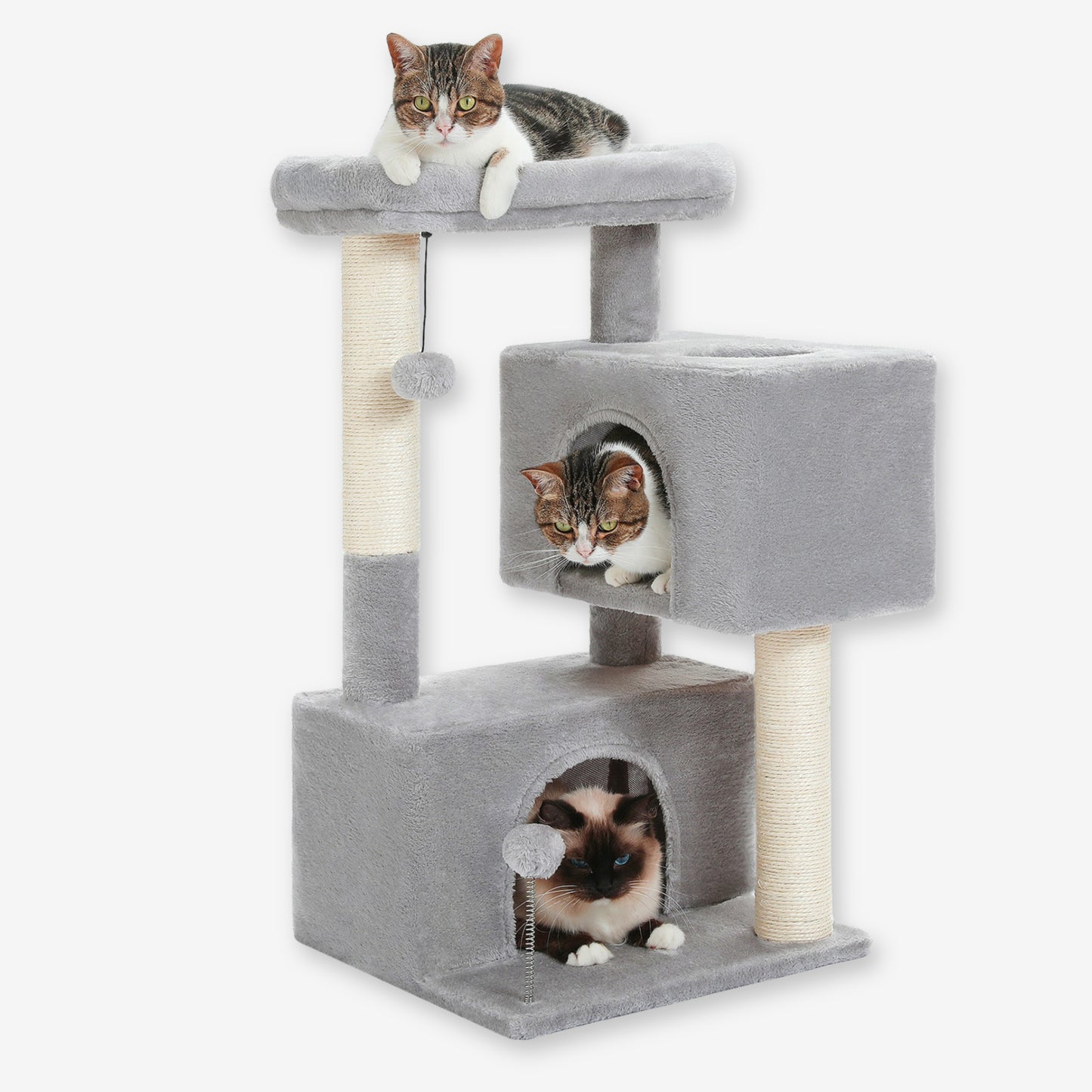 Petit Arbre à Chat 3 Paliers gris