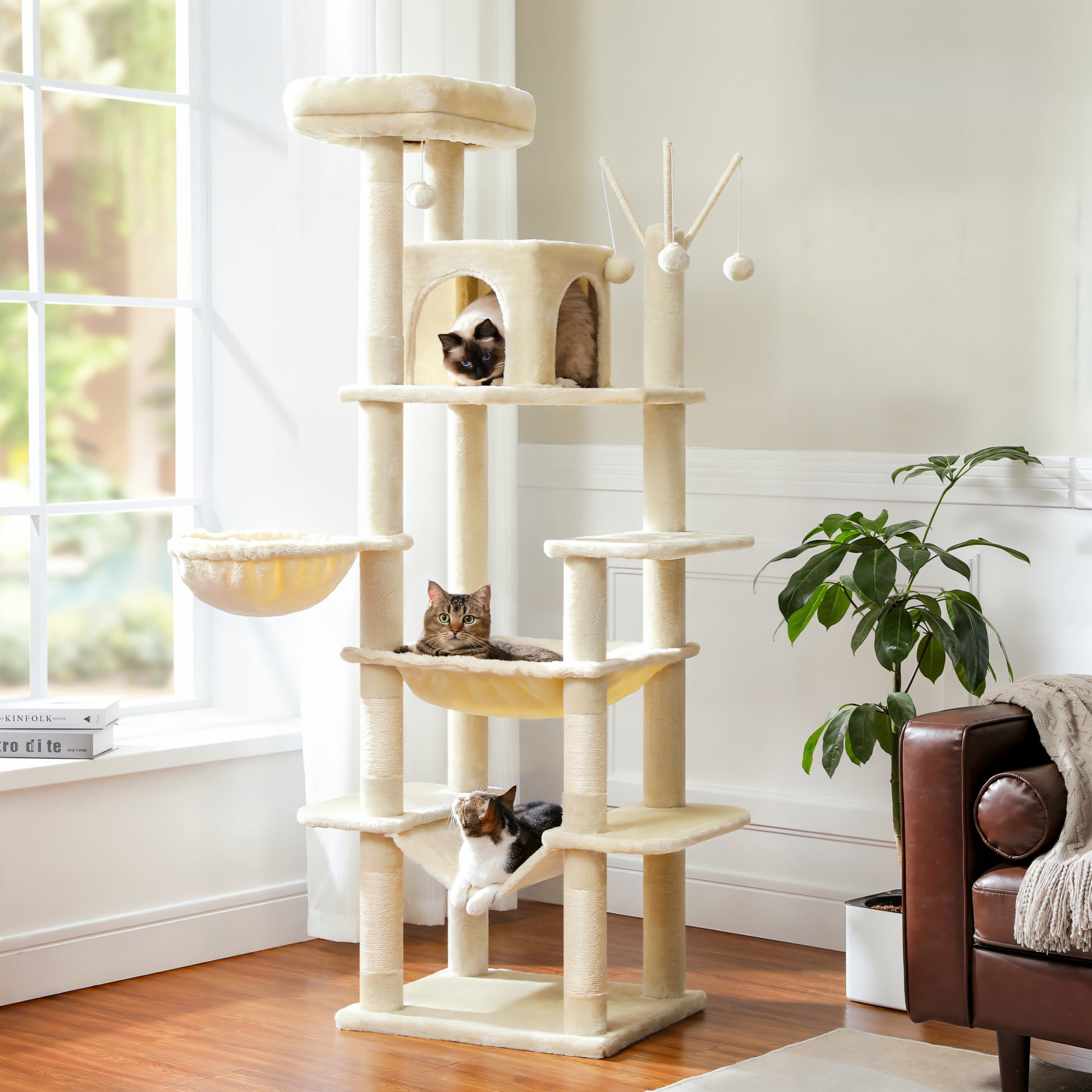 Arbre à Chat avec 3 Hamacs