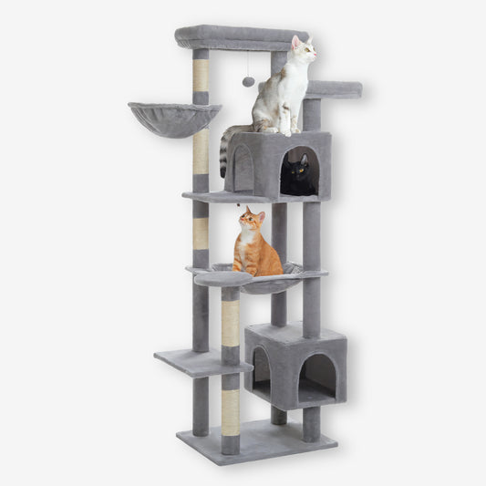 Arbre à Chat avec Hamac Gris