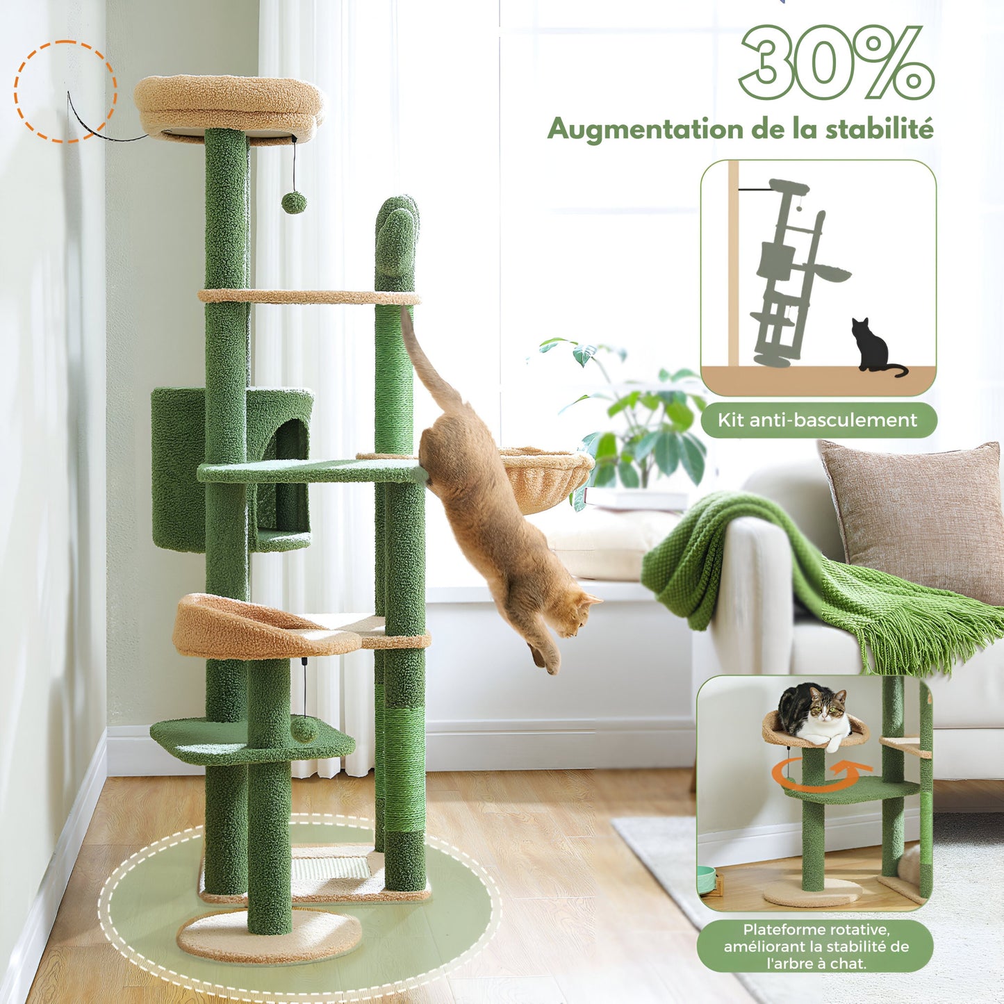 Arbre à Chat Design Cactus