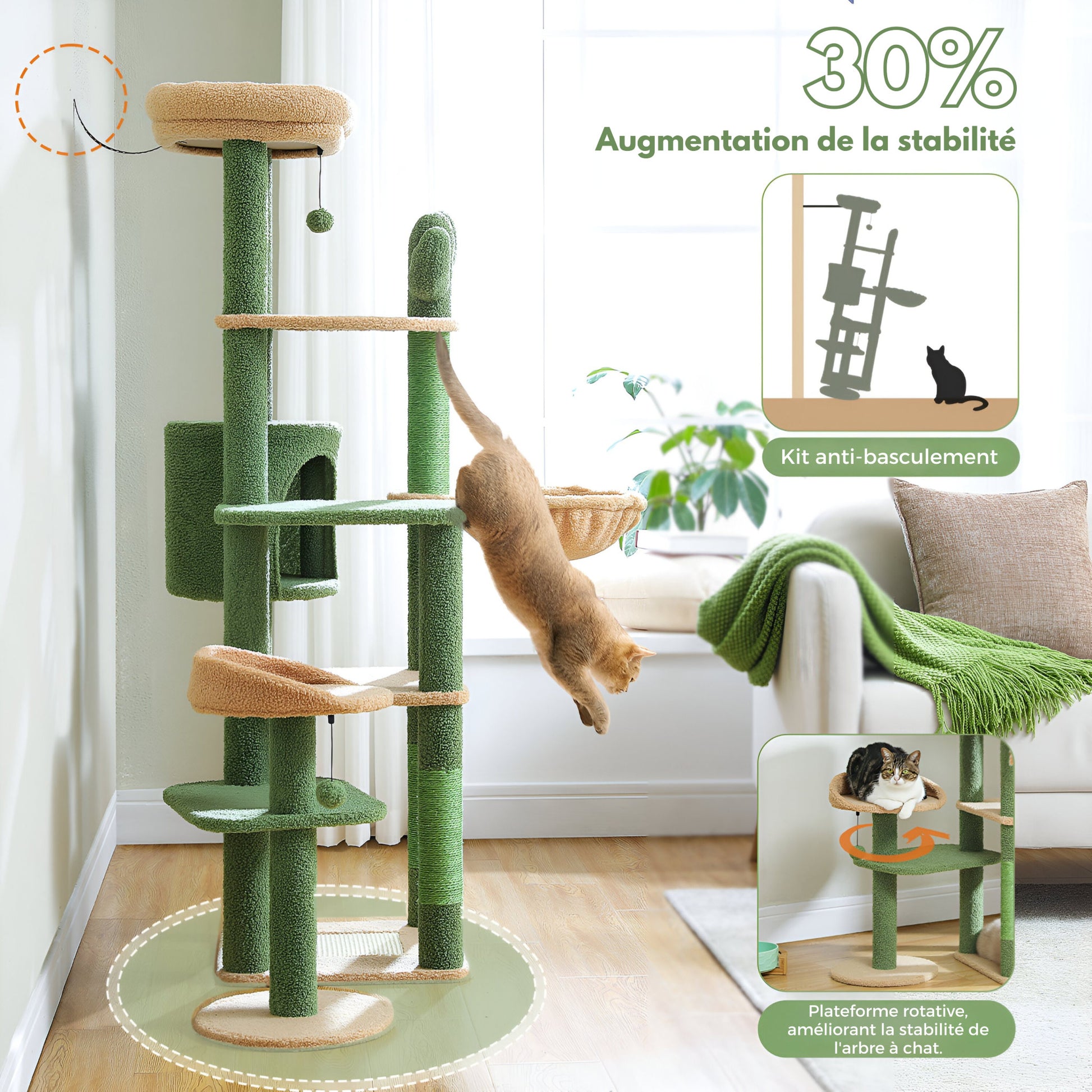 Arbre à Chat Design Cactus