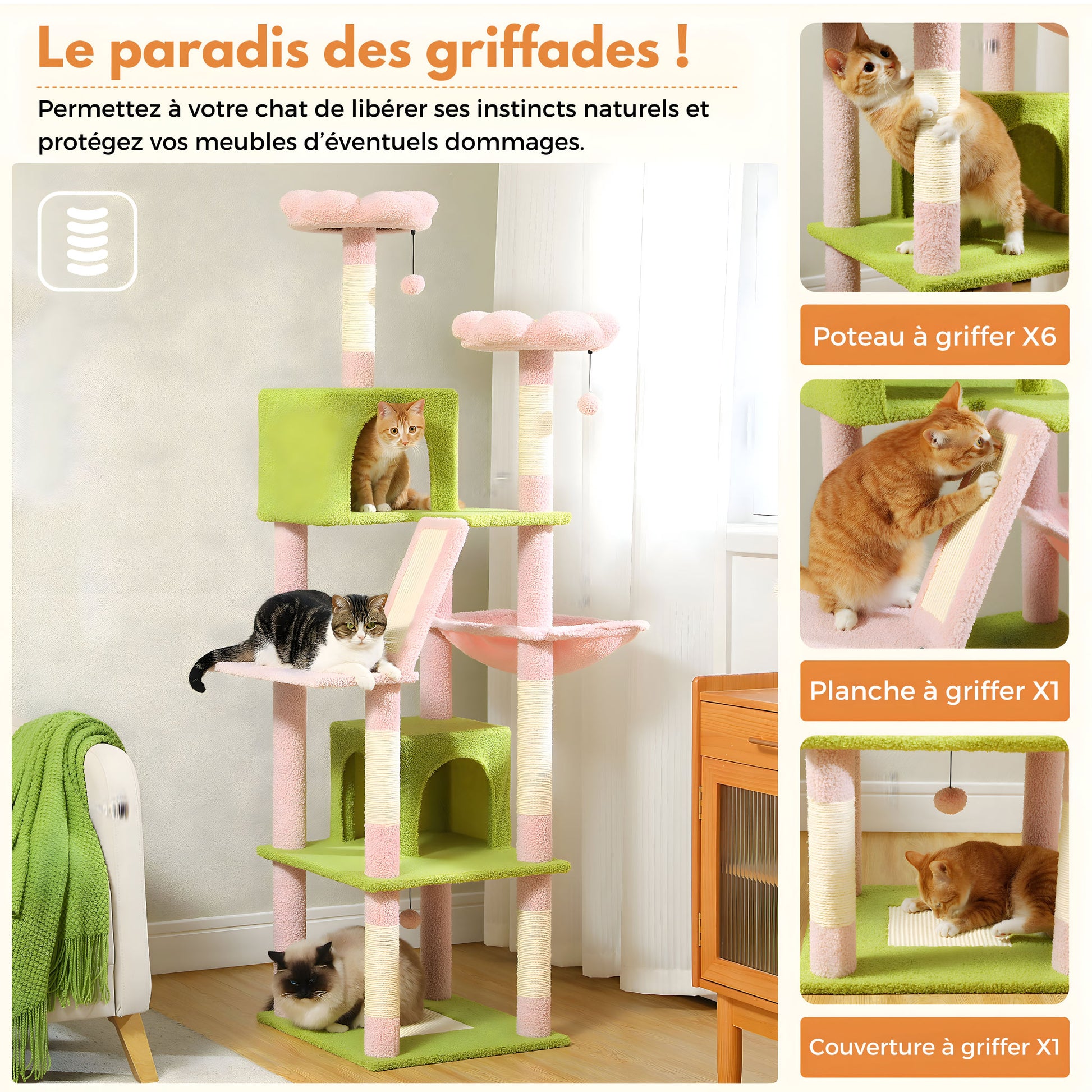 Arbre à Chat Forme Fleur