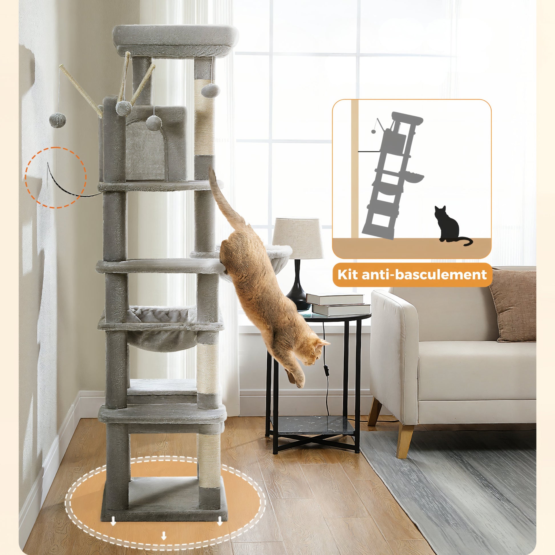 Arbre à Chat Gris Clair
